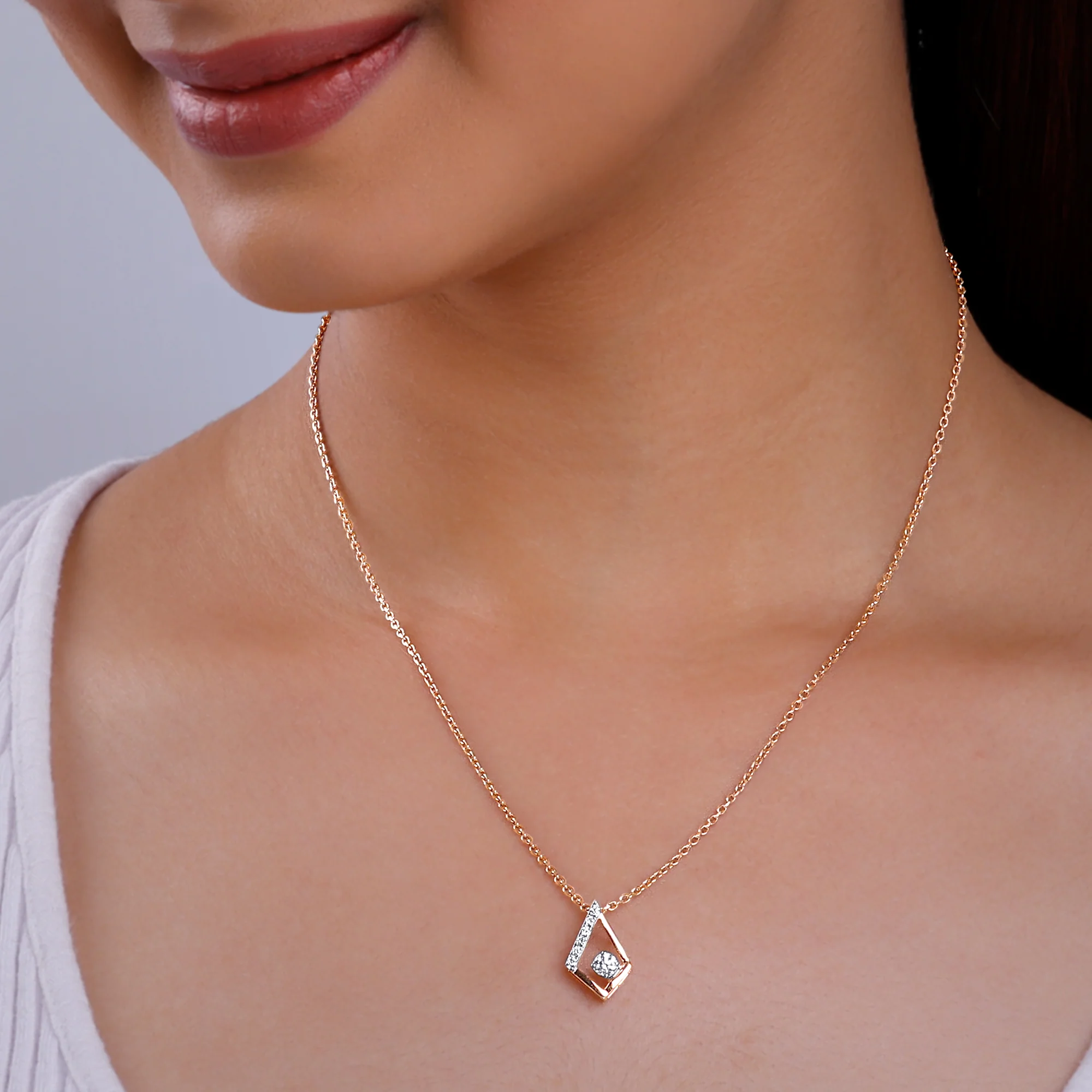 Rose Gold Dawn Diamond Pendant - Image 3