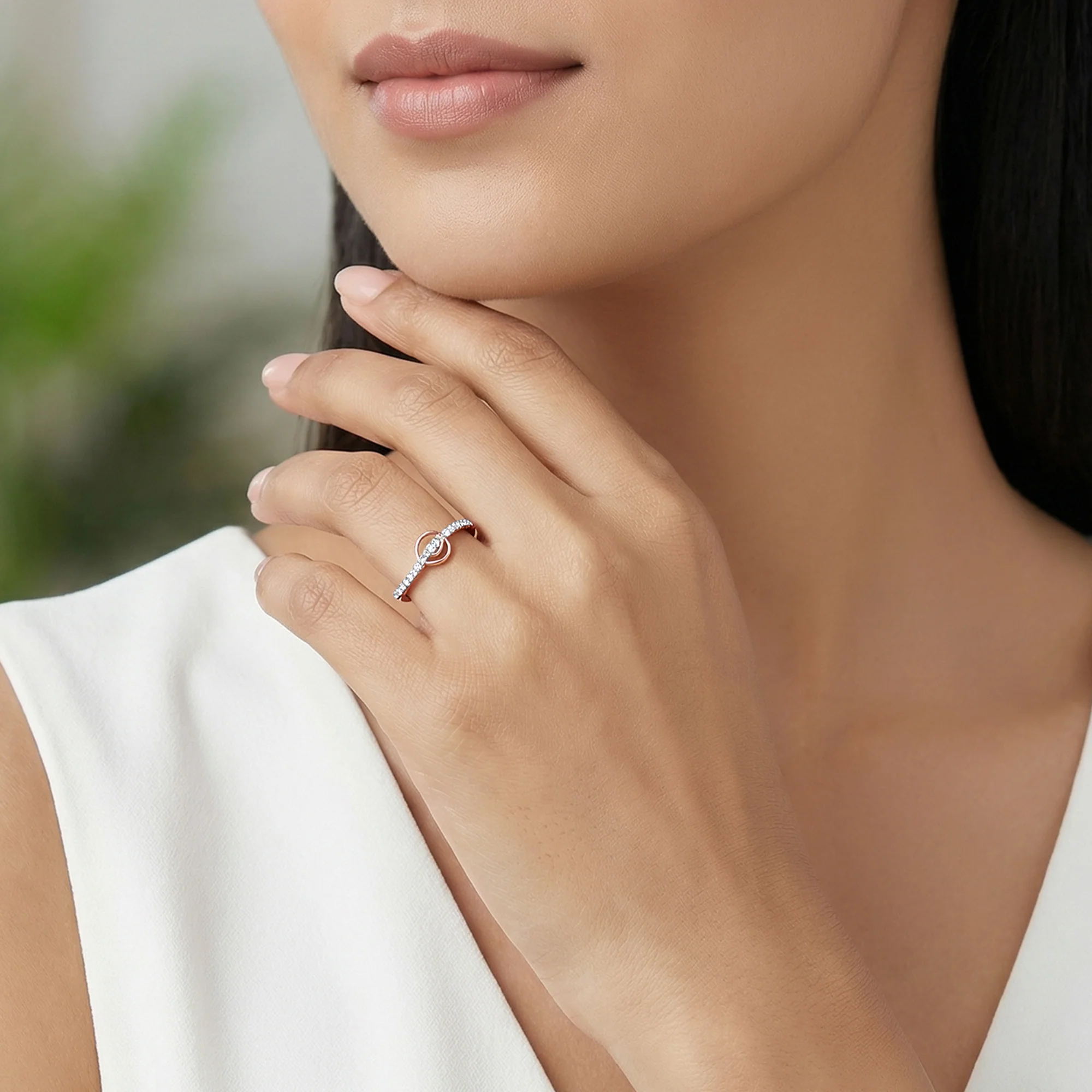 Rose Gold Dazzling Love Lab Grown Diamond Ring - Image 3