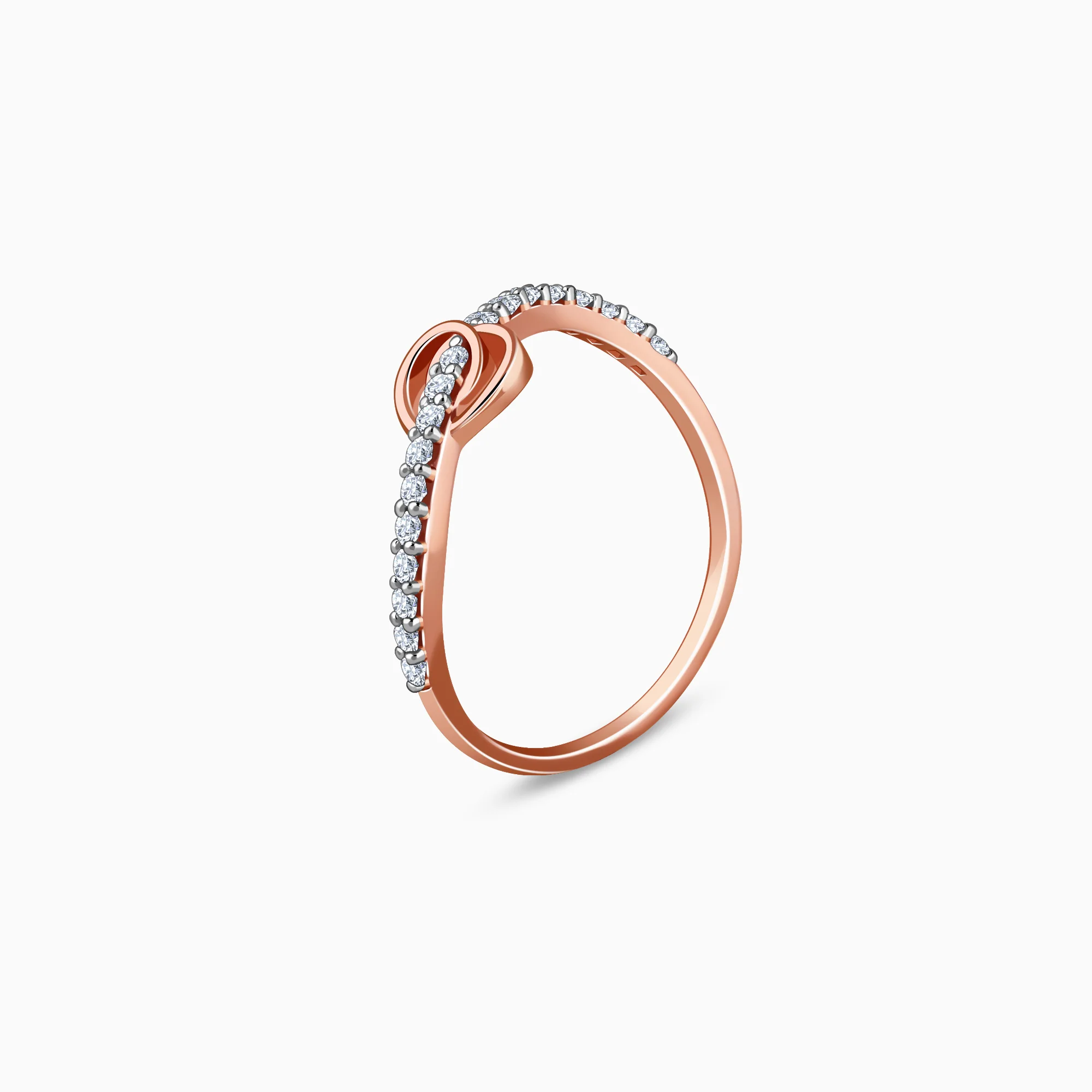 Rose Gold Dazzling Love Lab Grown Diamond Ring - Image 4