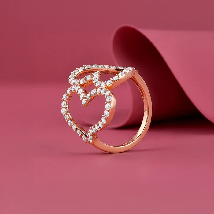 Rose Gold Deep Love Ring (Size 12) - Image 2