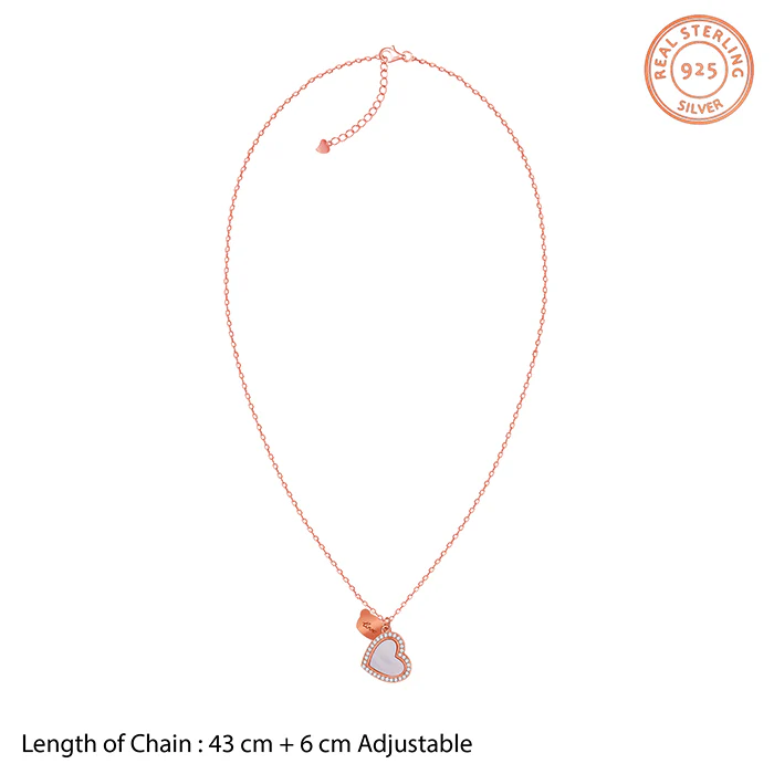 Rose Gold Dil Pendant With Link Chain - Image 5