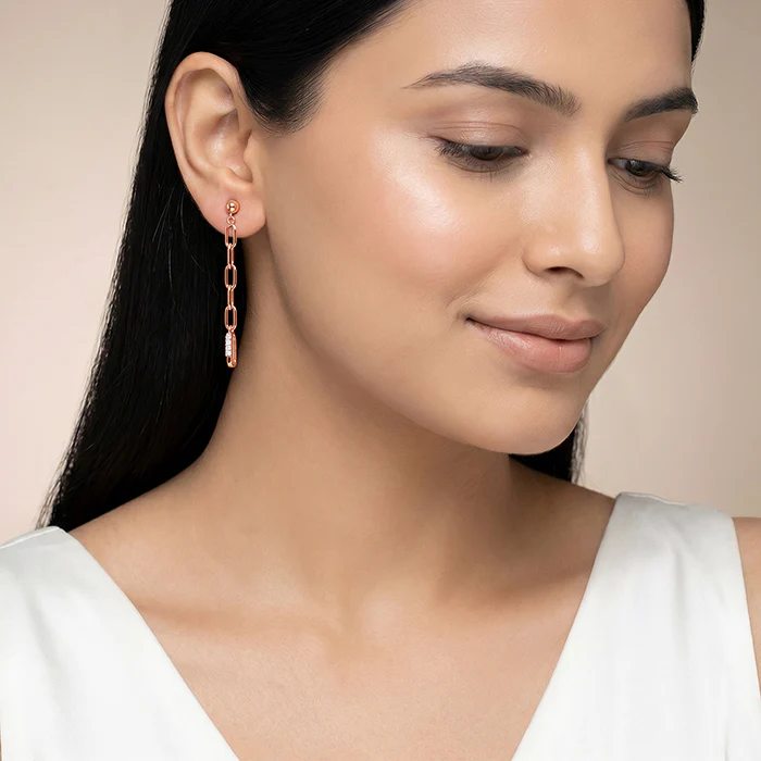 Rose Gold Edge in Blush Dangler Earrings - Image 3