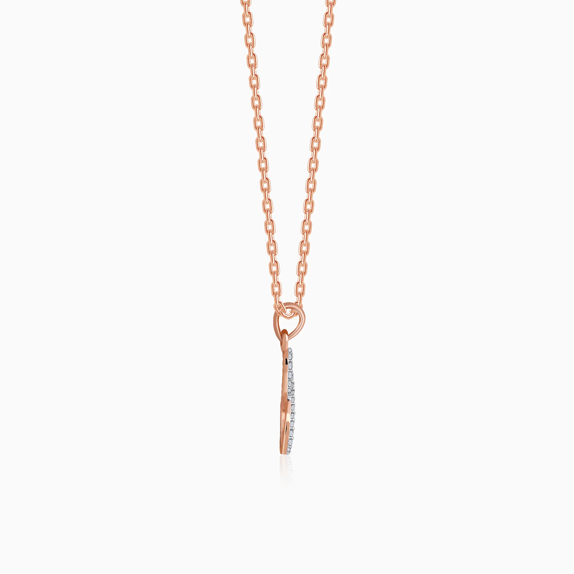 Rose Gold Elara Lab Grown Diamond Pendant - Image 5