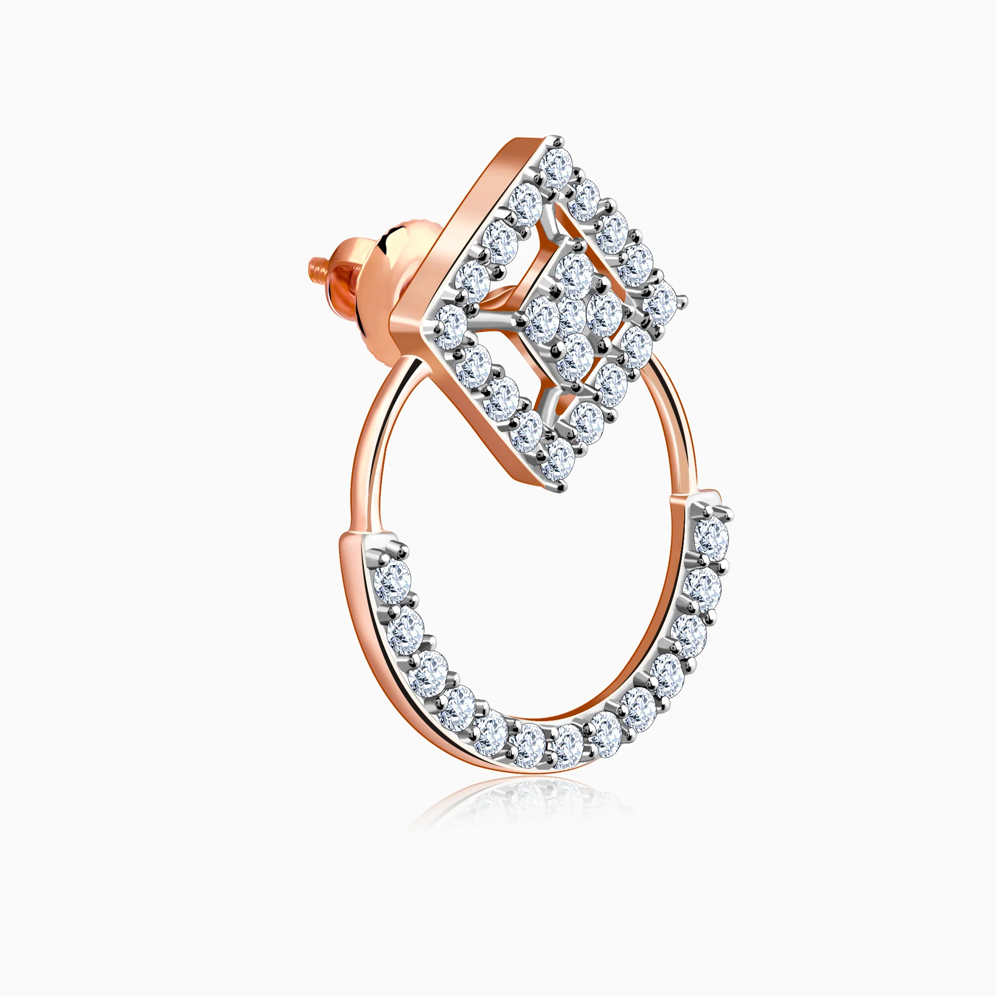 Rose Gold Emori Lab Grown Diamond Earrings - Image 4
