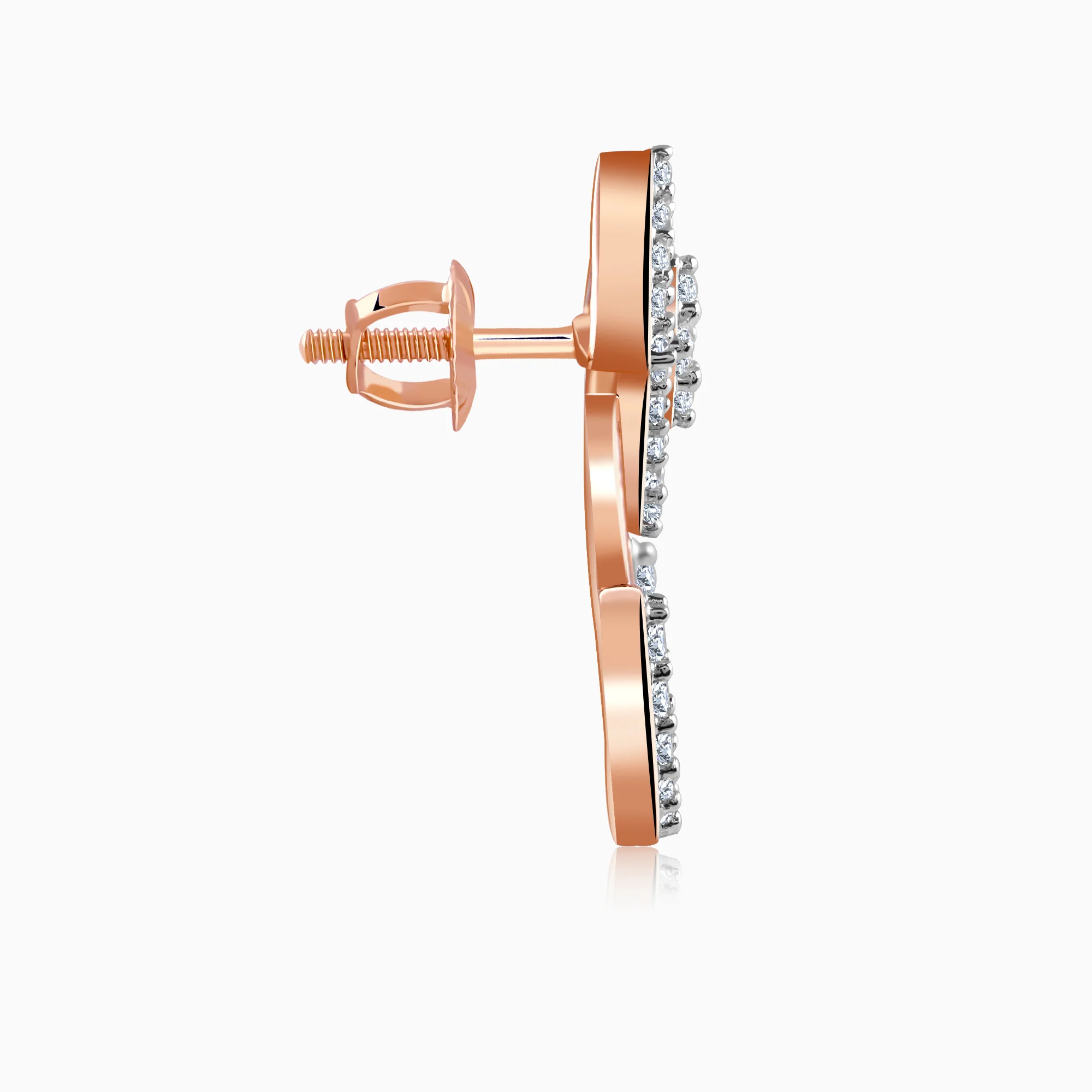 Rose Gold Emori Lab Grown Diamond Earrings - Image 5