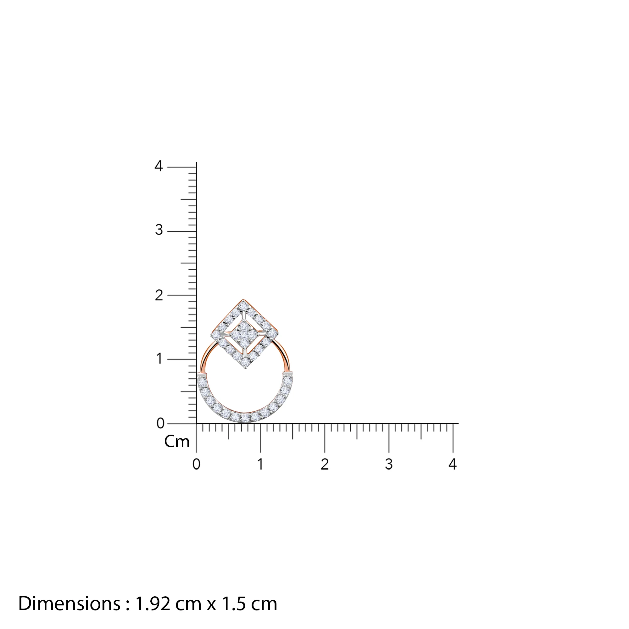 Rose Gold Emori Lab Grown Diamond Earrings - Image 6