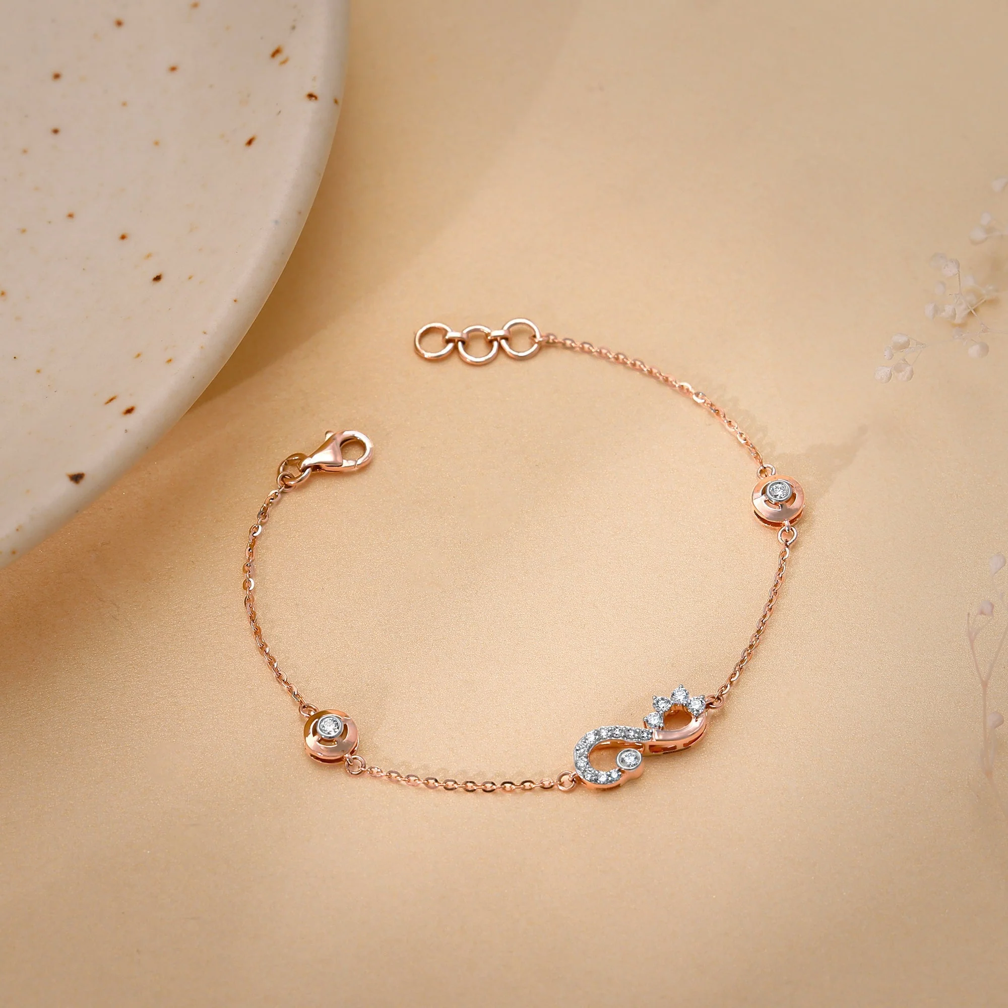 Rose Gold Eterna Diamond Bracelet - Image 2