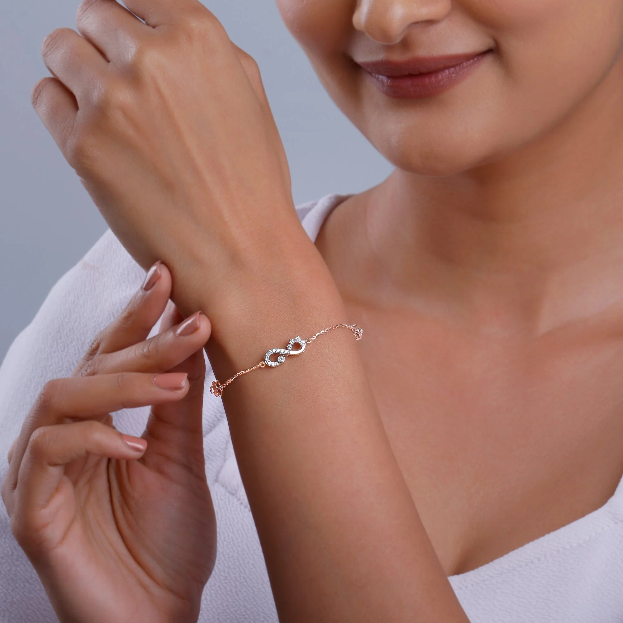 Rose Gold Eterna Diamond Bracelet - Image 3