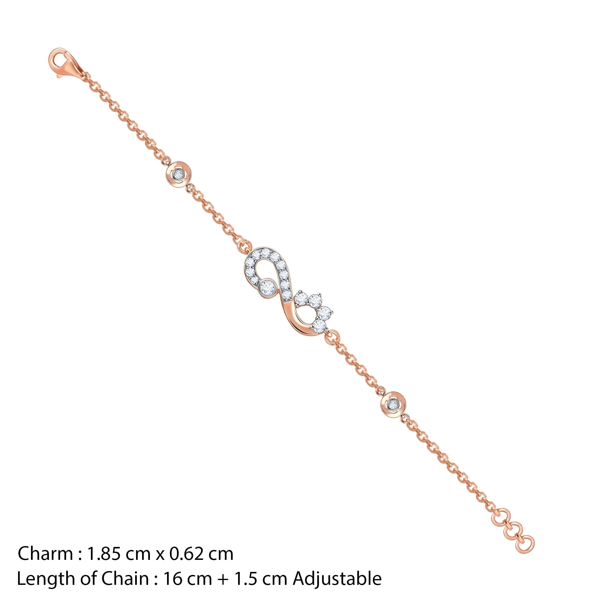 Rose Gold Eterna Diamond Bracelet - Image 5
