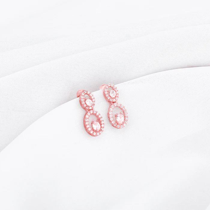 Rose Gold Eternal Love Earrings - Image 2