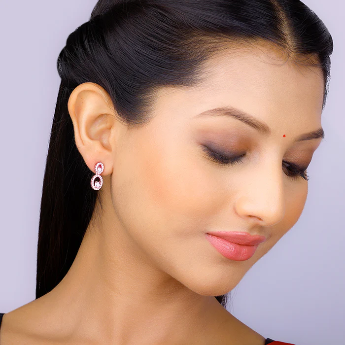 Rose Gold Eternal Love Earrings - Image 3