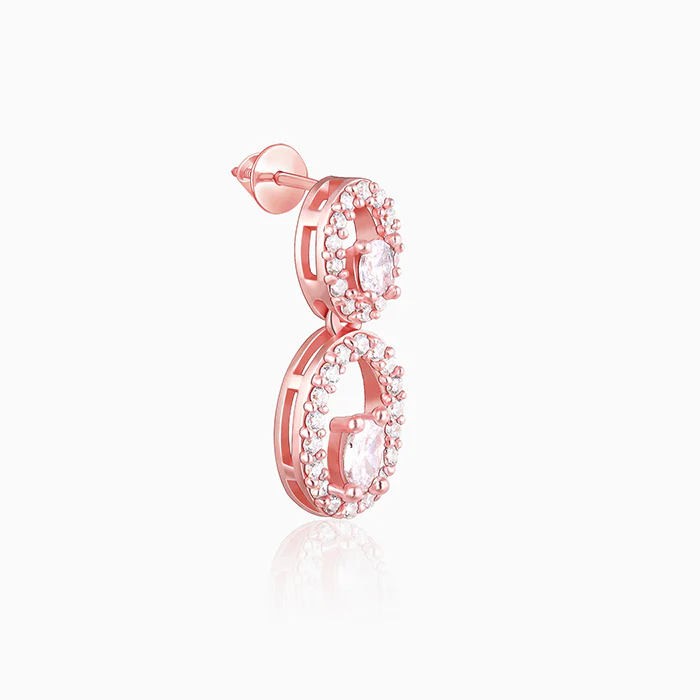 Rose Gold Eternal Love Earrings - Image 4