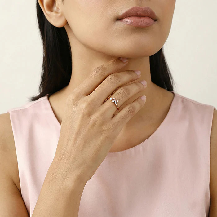 Rose Gold Ethereal Floret Ring - Image 3