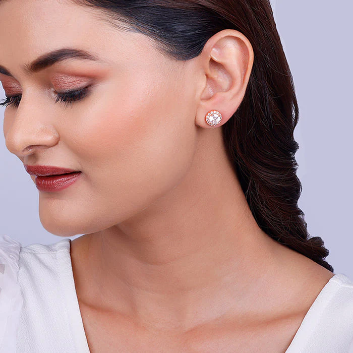 Rose Gold Eve Beauty Earrings - Image 3