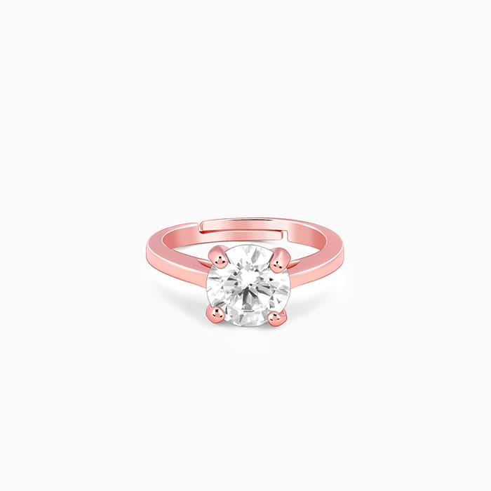 Rose Gold Everlasting Solitaire Ring