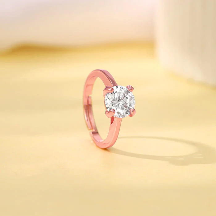 Rose Gold Everlasting Solitaire Ring - Image 2