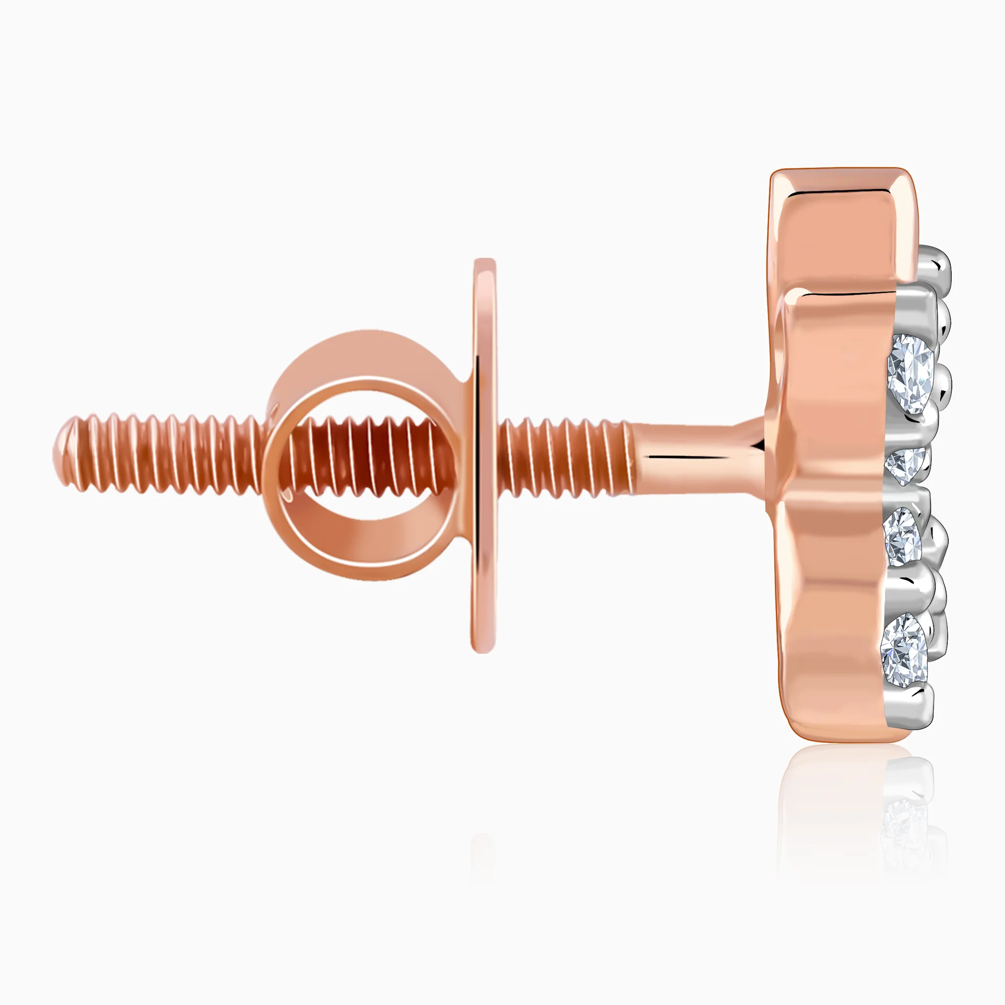 Rose Gold Evolve Lab Grown Diamond Stud Earrings - Image 5