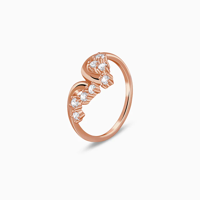 Rose Gold Falling Ring - Image 4