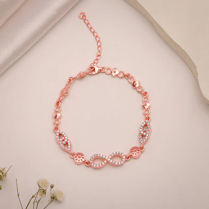 Rose Gold Forever Infinity Love Bracelet - Image 2