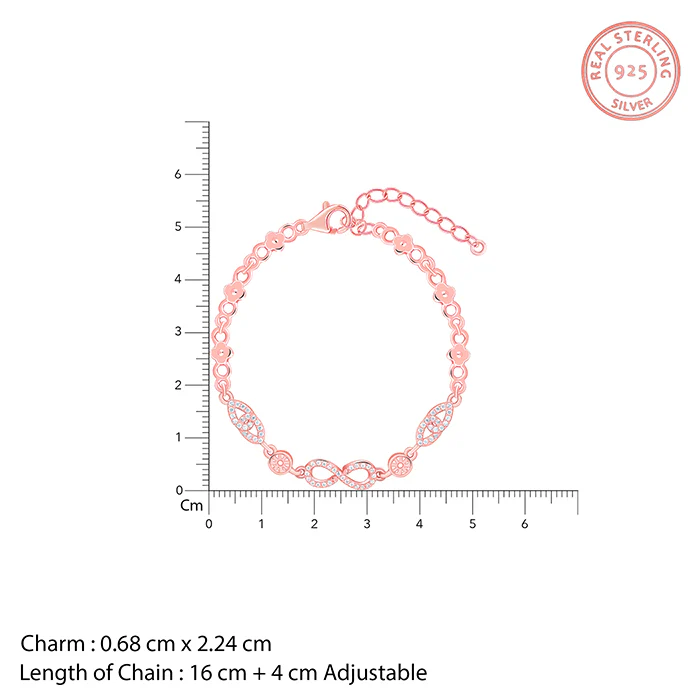 Rose Gold Forever Infinity Love Bracelet - Image 4