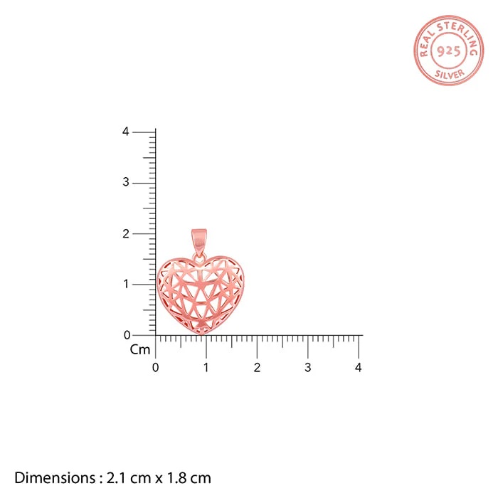 Rose Gold Filigree Heart Pendant with Link Chain - Image 6
