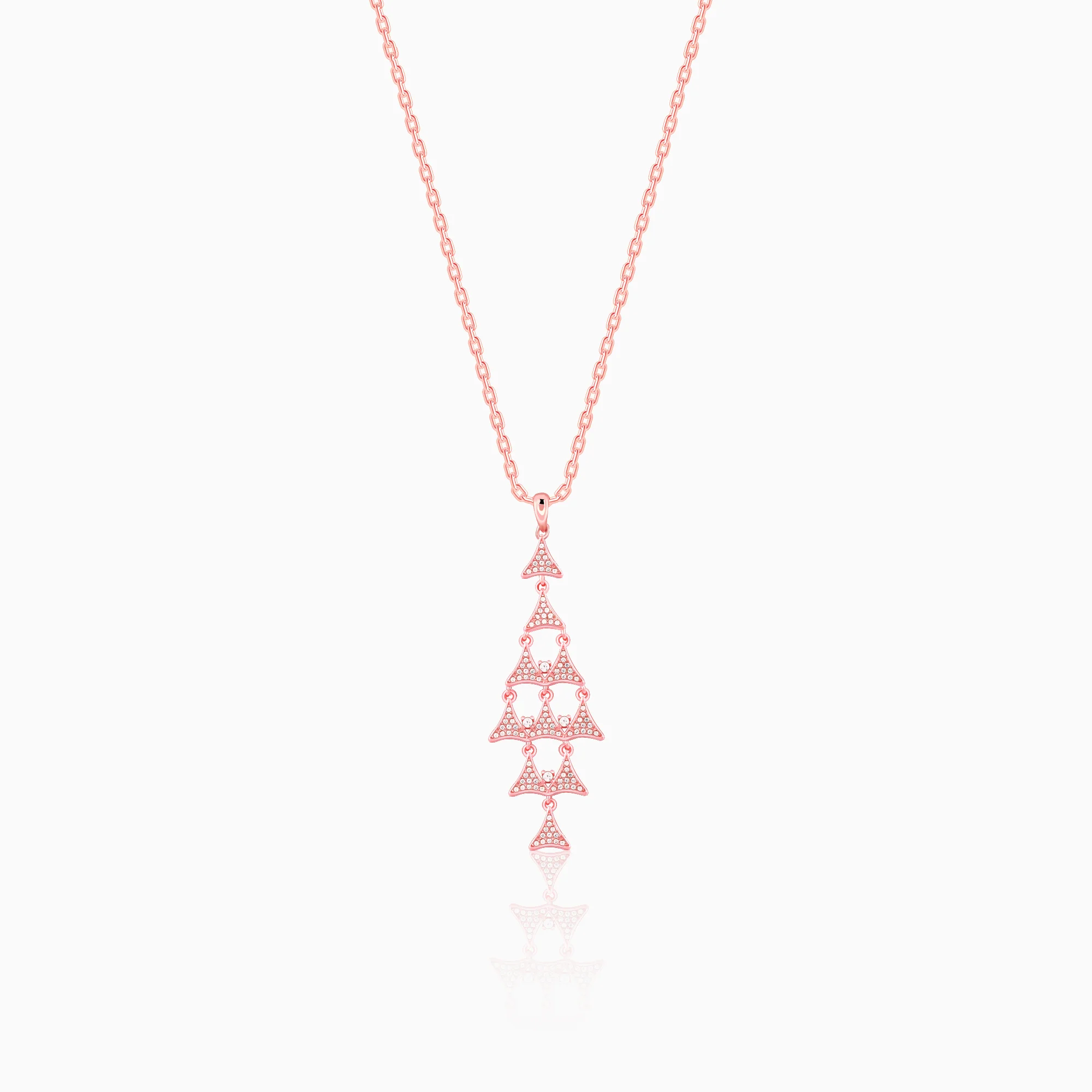 Rose Gold Baum Pendant With Link Chain