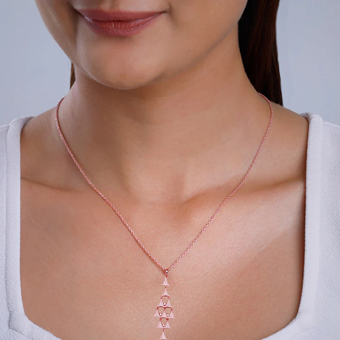 Rose Gold Baum Pendant With Link Chain - Image 3