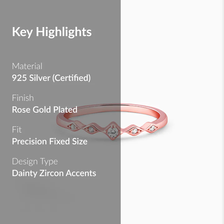 Rose Gold Flamme Ring - Image 2