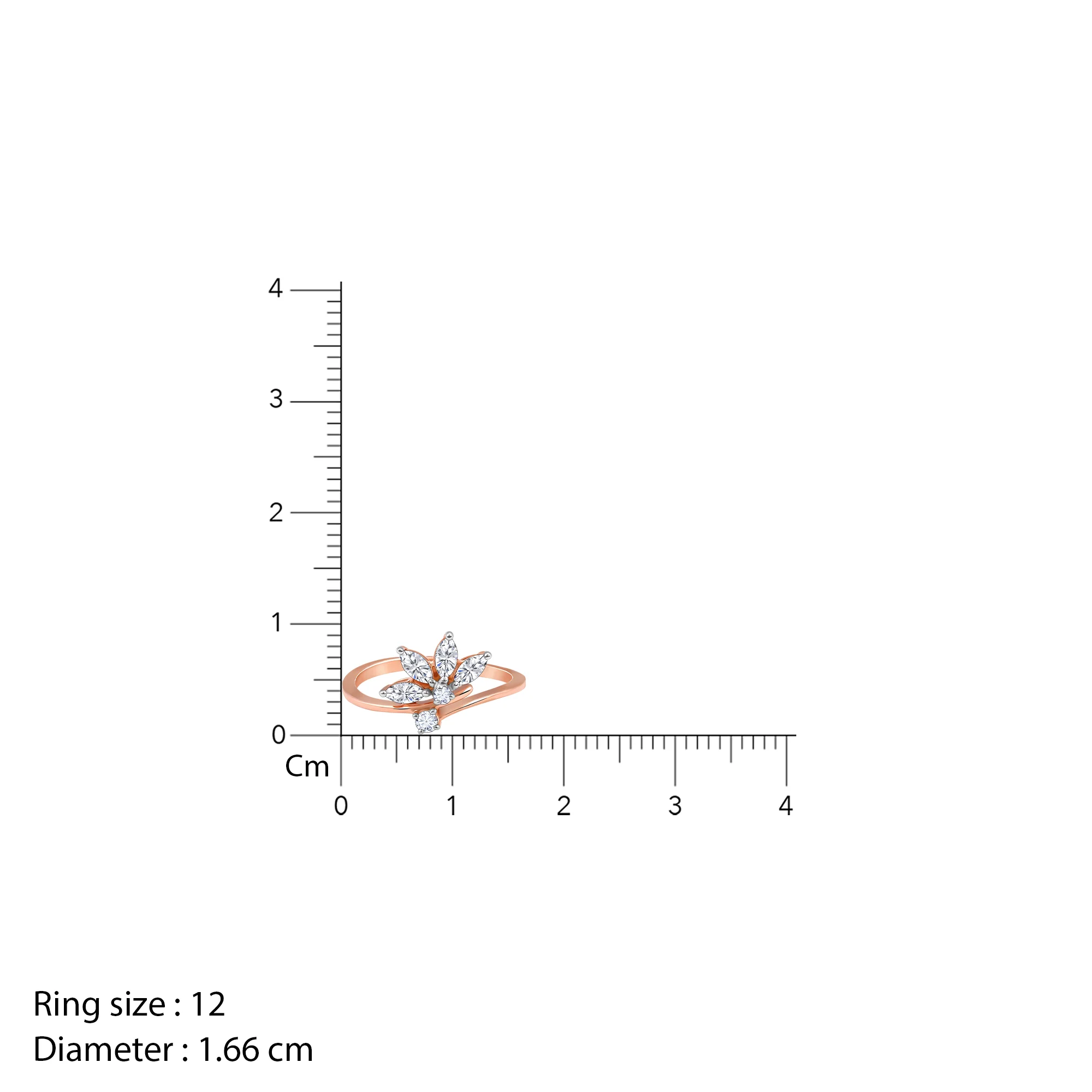 Rose Gold Floral Glam Lab Grown Diamond Ring - Image 6