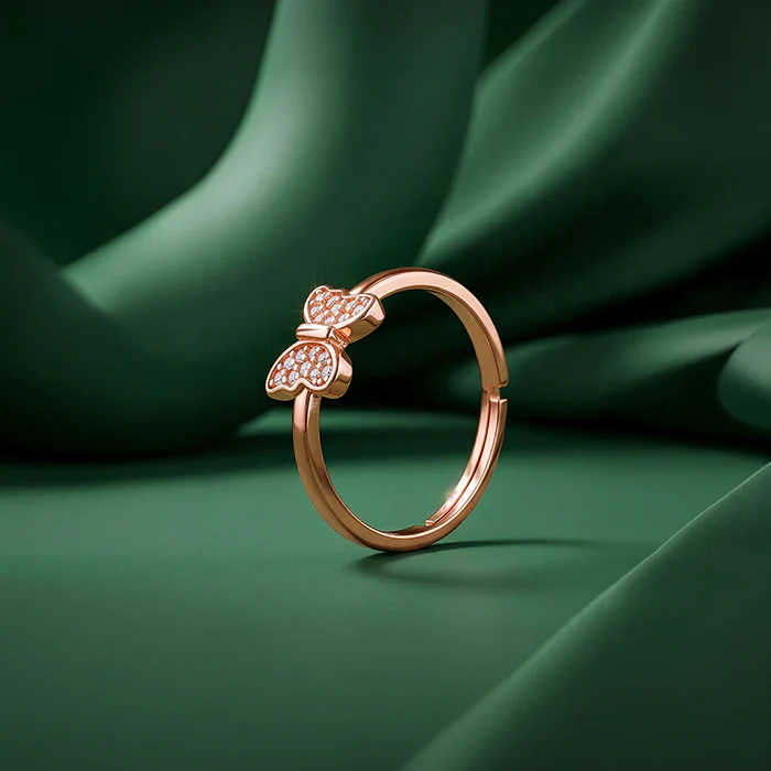 Rose Gold Flutter Shine Ring (Size 12) - Image 2