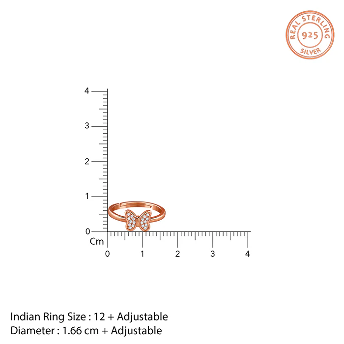 Rose Gold Flutter Shine Ring (Size 12) - Image 4