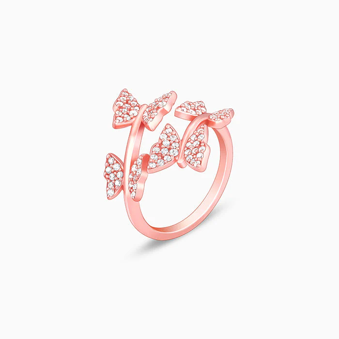 Rose Gold Fluttering Ring - Image 4