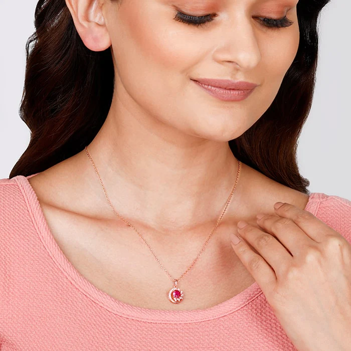 Rose Gold Full of Love Pendant with Link Chain - Image 3