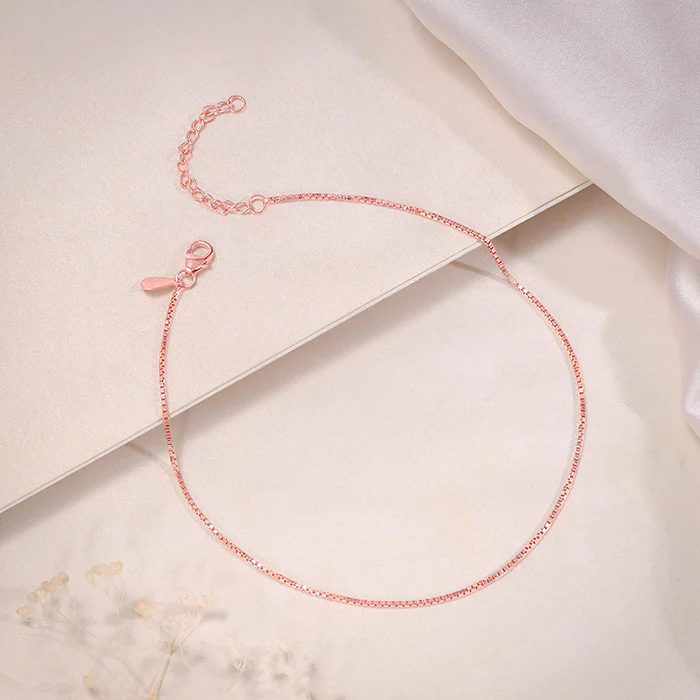 Rose Gold Glint Anklet - Image 2