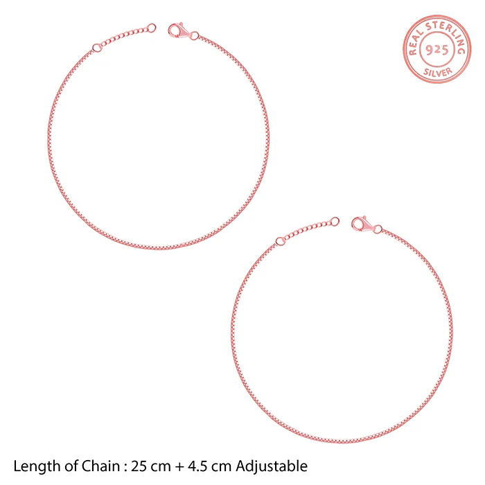 Rose Gold Glint Anklet - Image 4