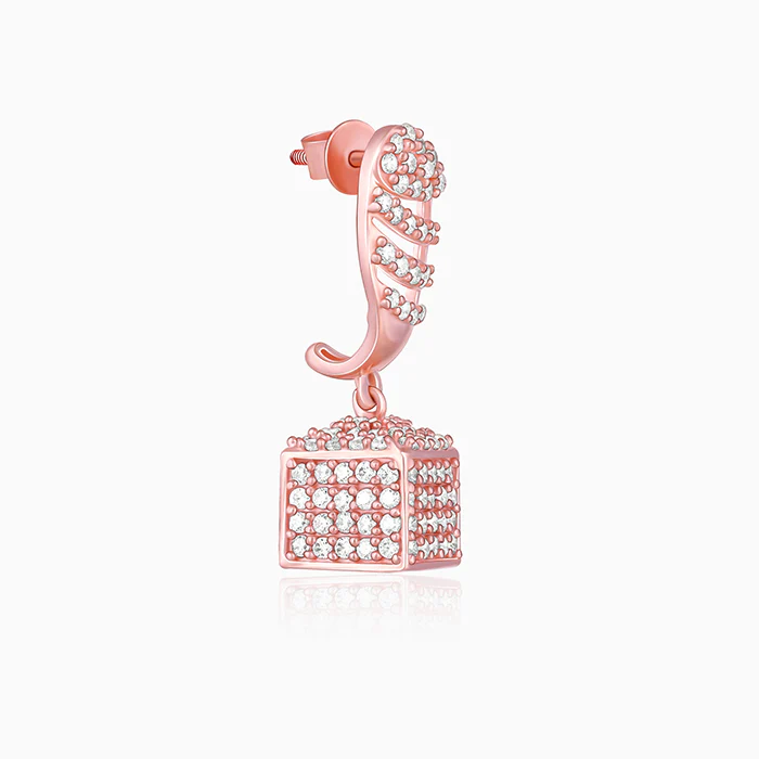 Rose Gold Glittering Grace Jhumki - Image 4