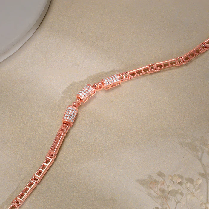 Rose Gold Gridlock Bracelet - Image 2