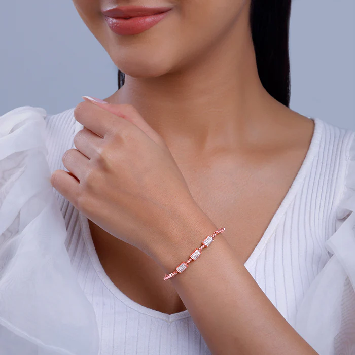 Rose Gold Gridlock Bracelet - Image 3