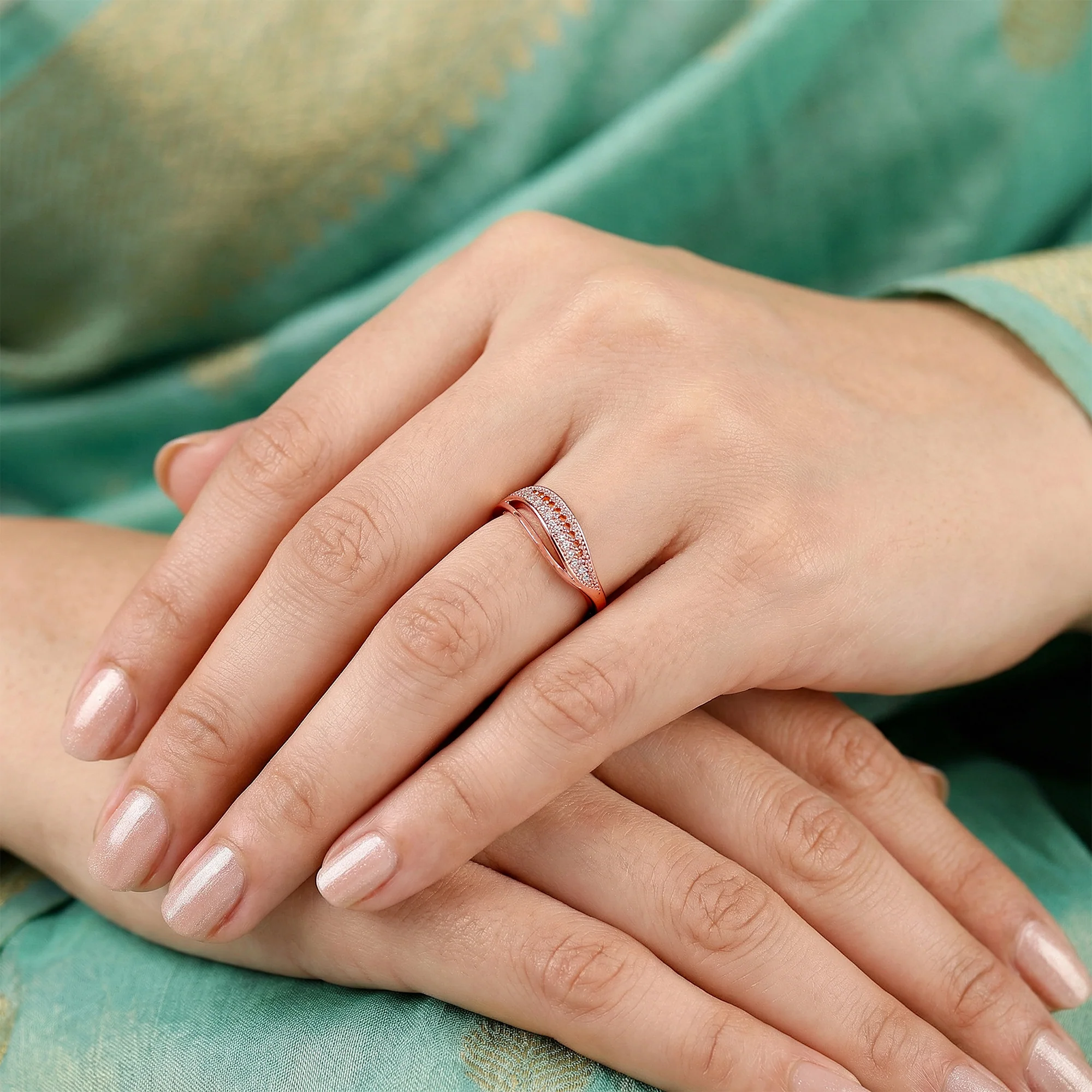 Rose Gold Guanyin Ring - Image 3