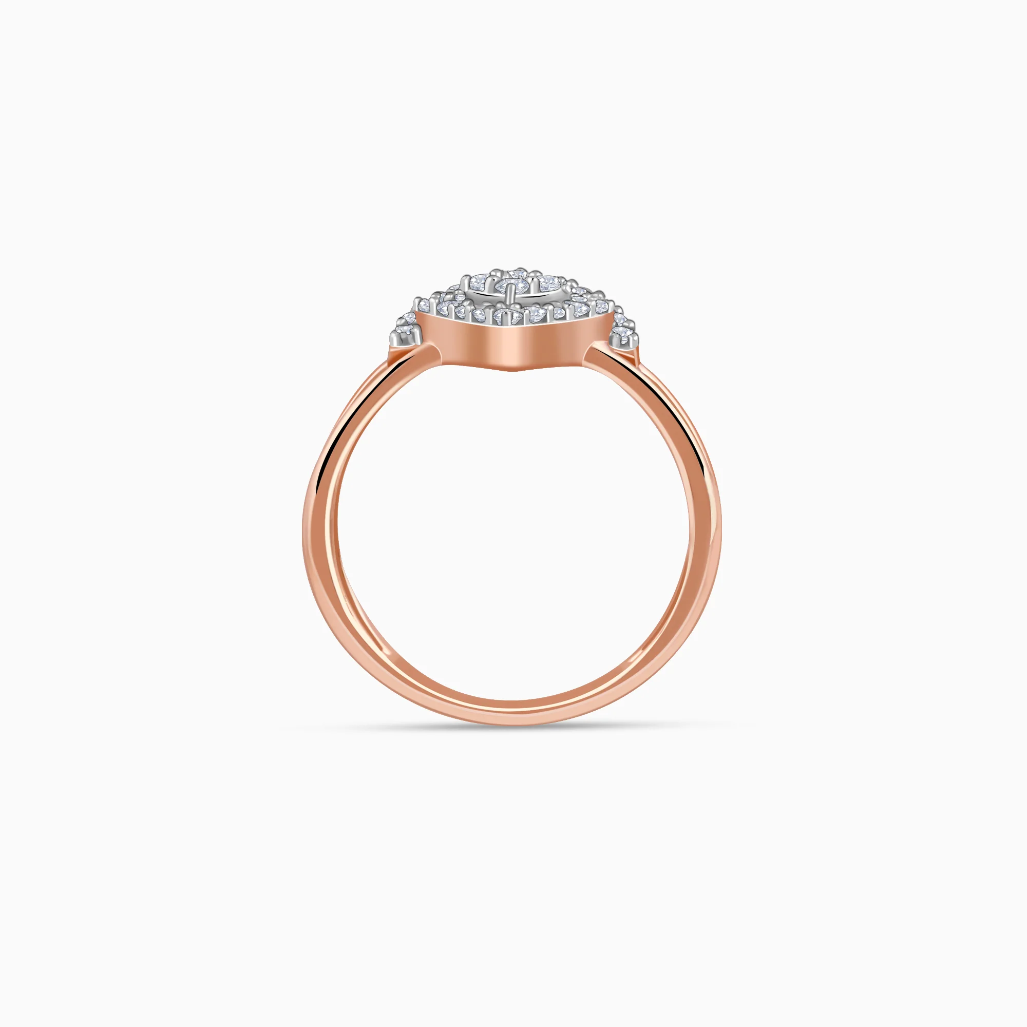 Rose Gold Halo Prism Lab Grown Diamond Ring - Image 5