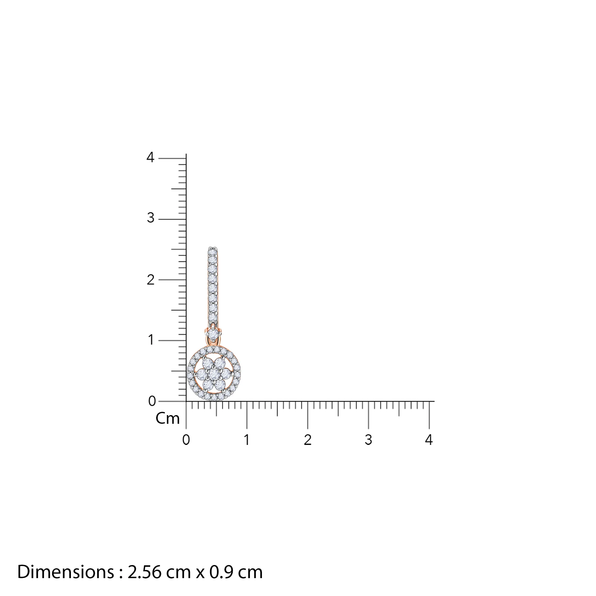 Rose Gold Harmony Solitaire Diamond Drop Earrings - Image 7