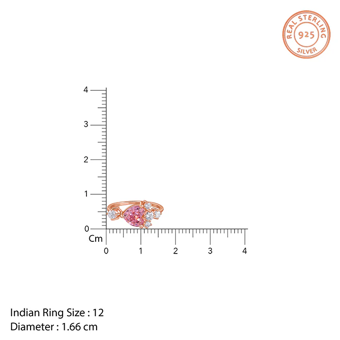 Rose Gold Heart Beat Ring - Image 5