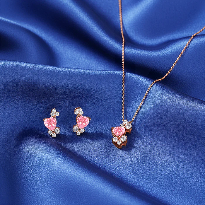 Rose Gold Heart Beat Set - Image 2