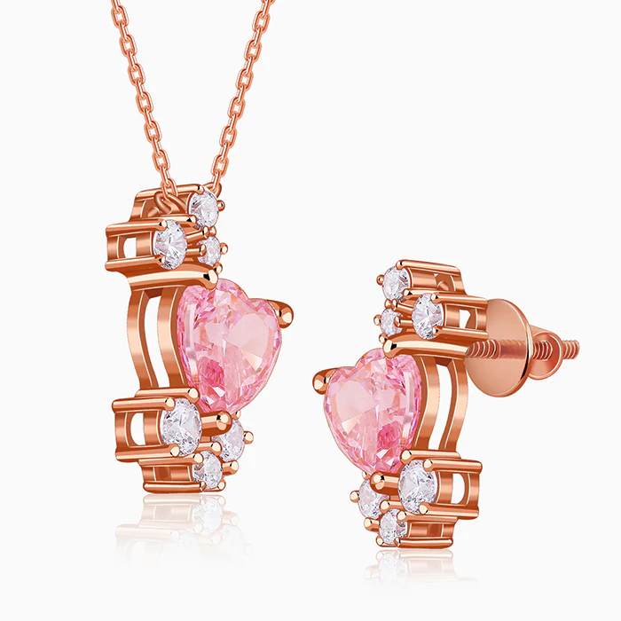 Rose Gold Heart Beat Set - Image 4