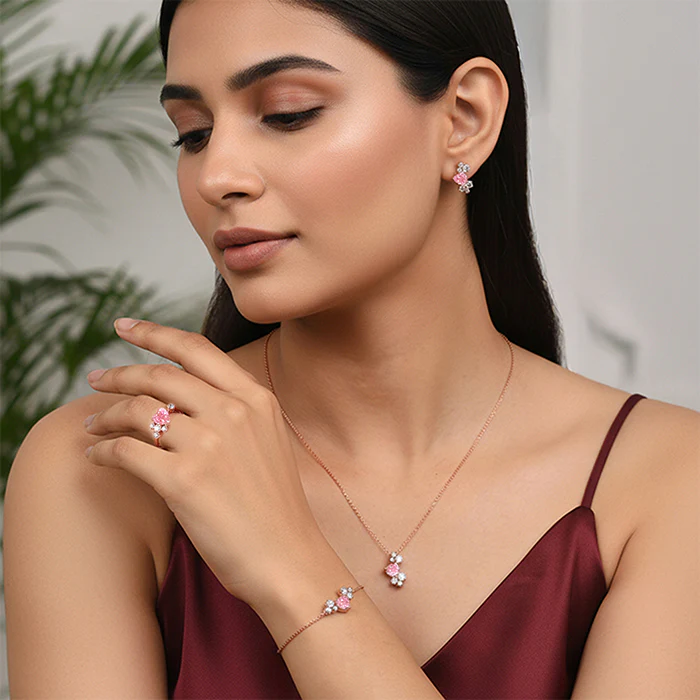 Rose Gold Heart Beat Set of 4 - Image 3