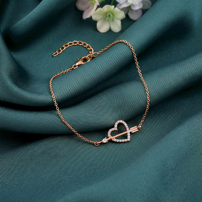 Rose Gold Heart Bracelet - Image 2