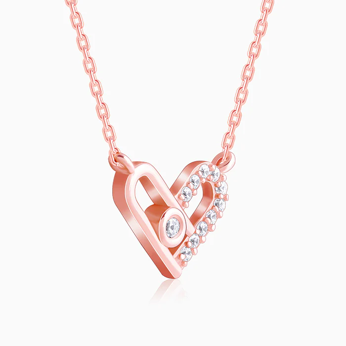Rose Gold Heart Necklace - Image 4