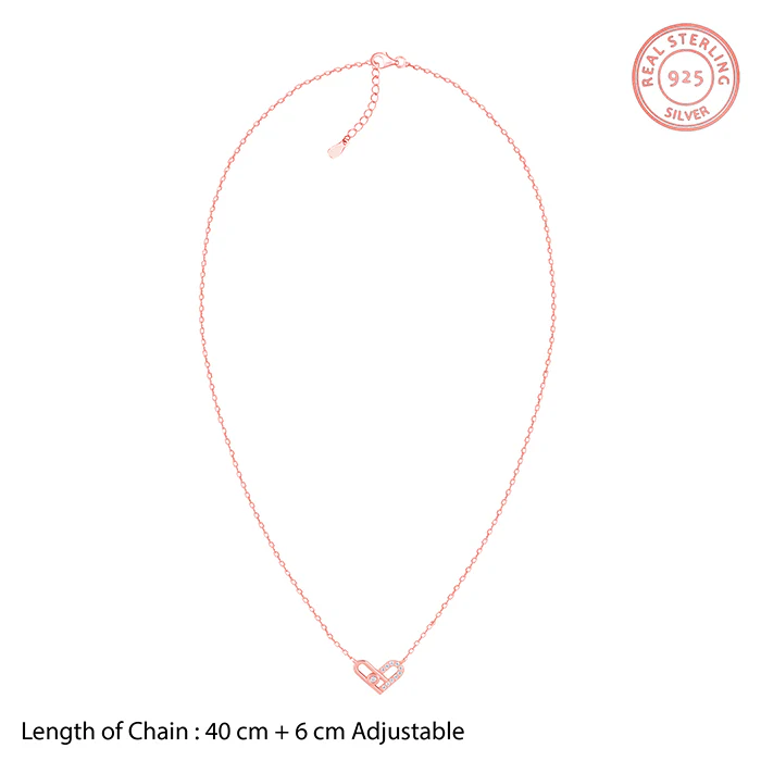 Rose Gold Heart Necklace - Image 6
