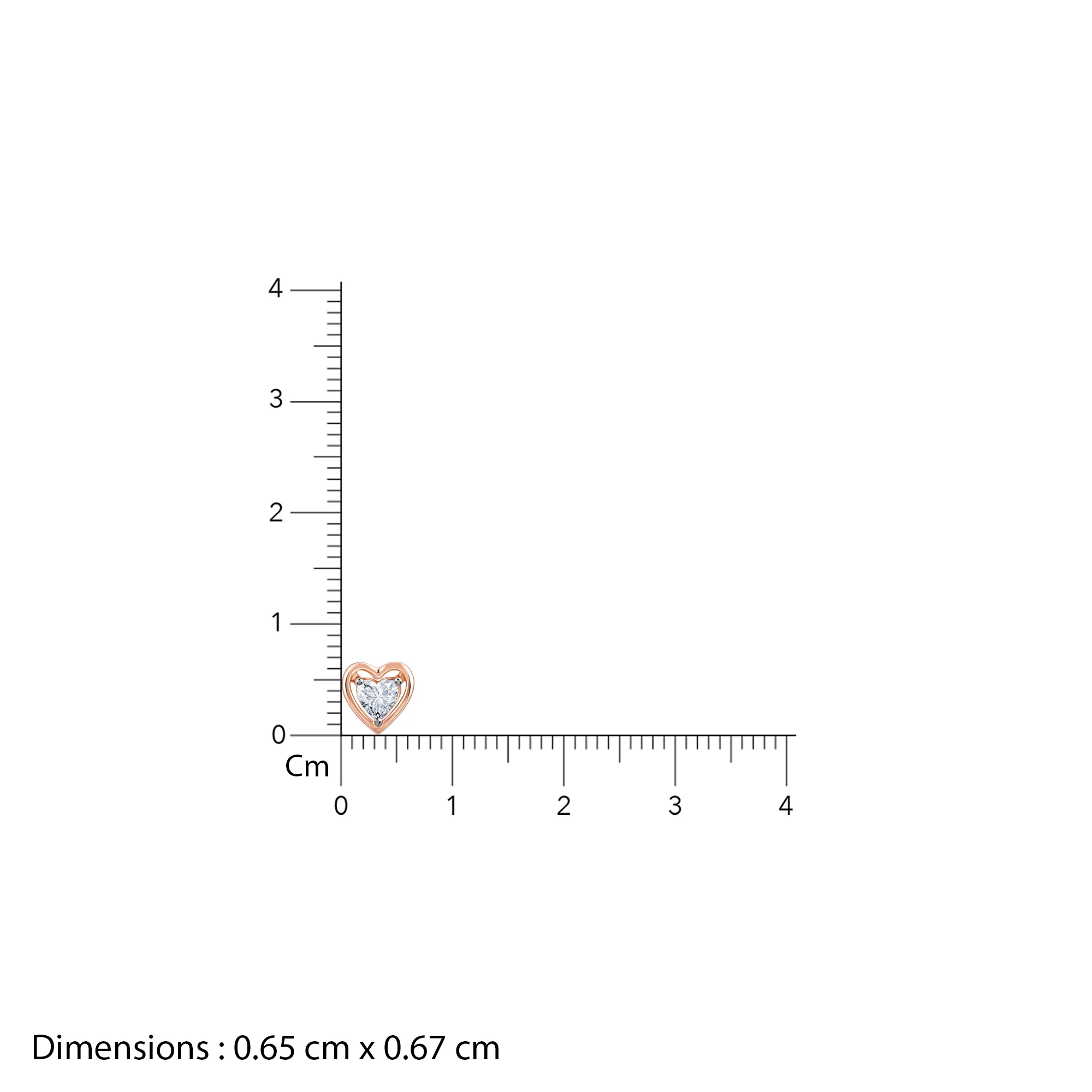 Rose Gold Heart Throb Lab Grown Diamond Earrings - Image 6