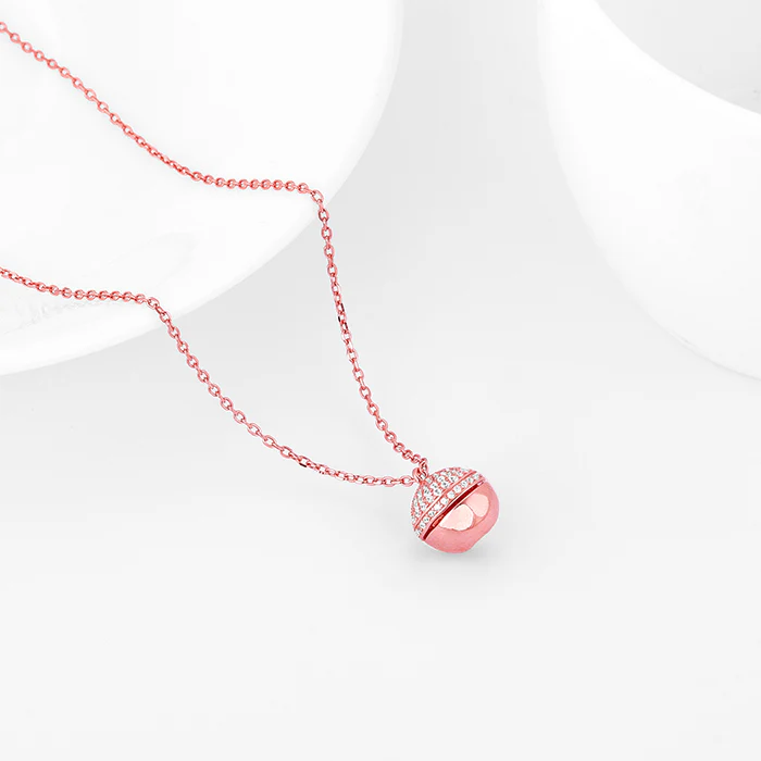 Rose Gold Heart Treasures Pendant With Link Chain - Image 3